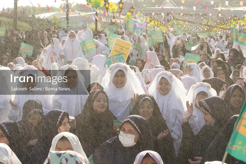 Celebration for first time fasting school girls in Tehran