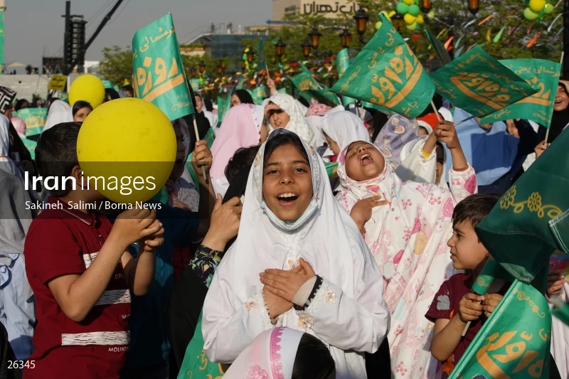 Celebration for first time fasting school girls in Tehran