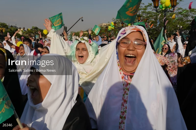 Celebration for first time fasting school girls in Tehran