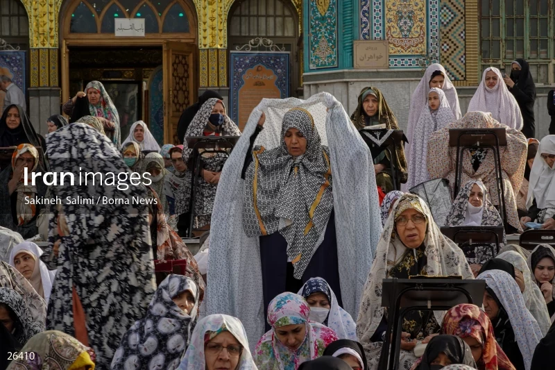 Iranians perform Eid al-Fitr prayers in Tehran