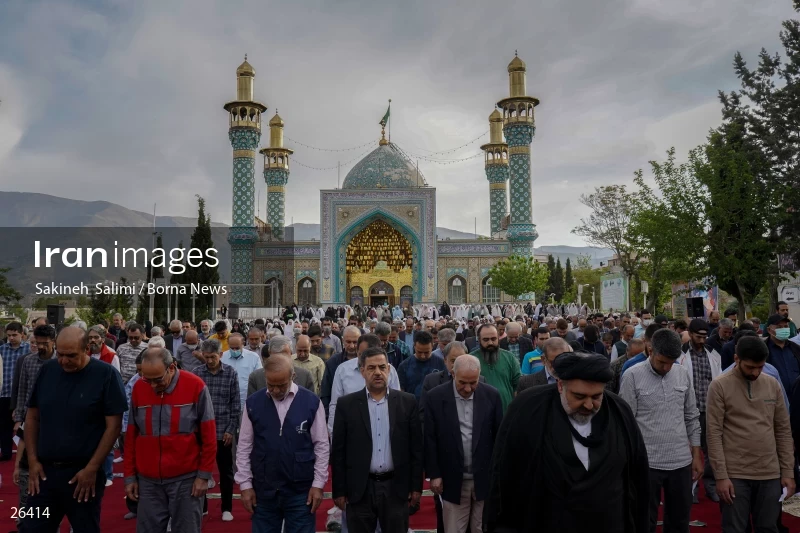 Iranians perform Eid al-Fitr prayers in Tehran