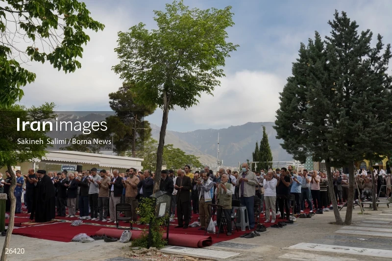 Iranians perform Eid al-Fitr prayers in Tehran