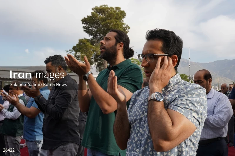 Iranians perform Eid al-Fitr prayers in Tehran