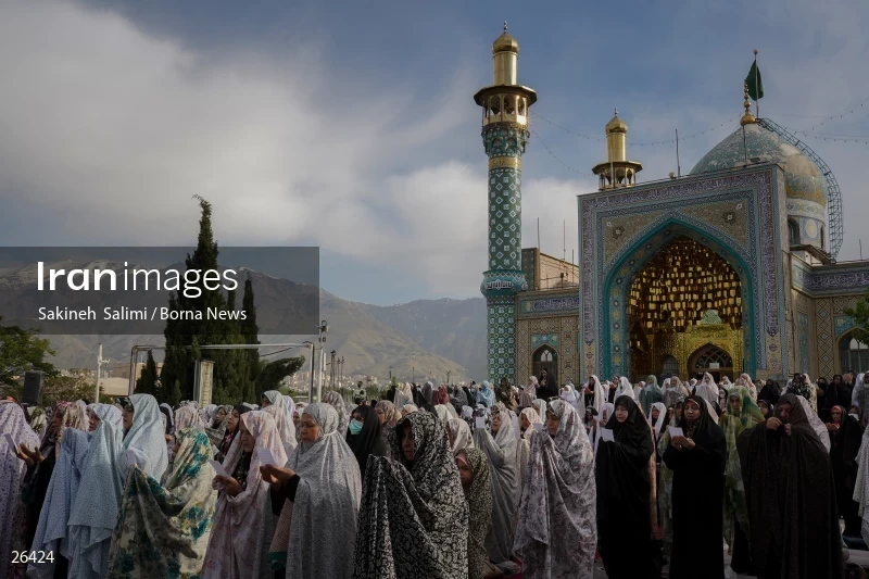 Iranians perform Eid al-Fitr prayers in Tehran