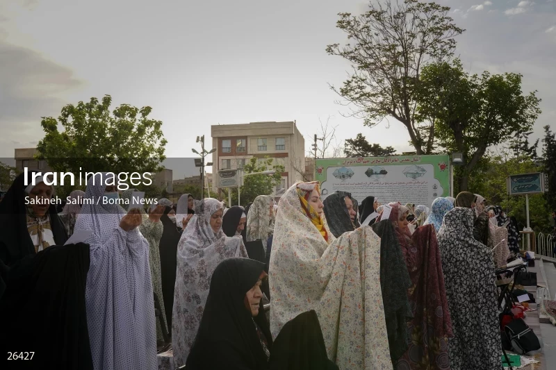 Iranians perform Eid al-Fitr prayers in Tehran
