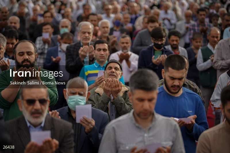 Iranians perform Eid al-Fitr prayers in Tehran