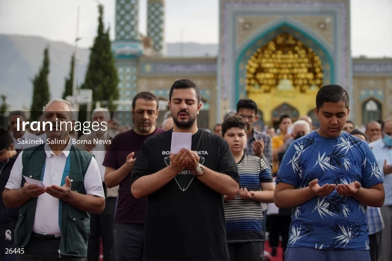 Iranians perform Eid al-Fitr prayers in Tehran