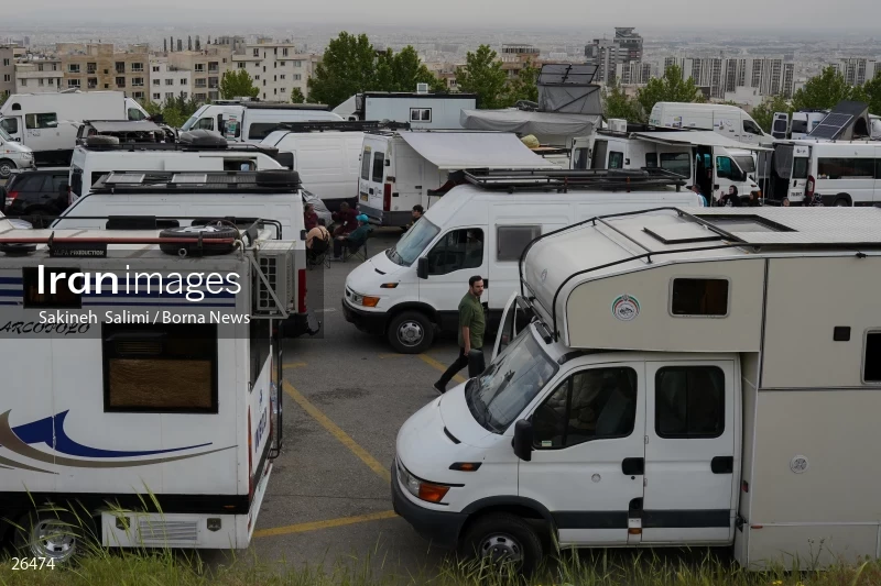 Camper travel cars gathering in Tehran