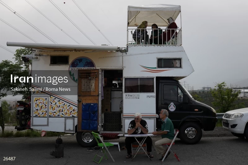 Camper travel cars gathering in Tehran