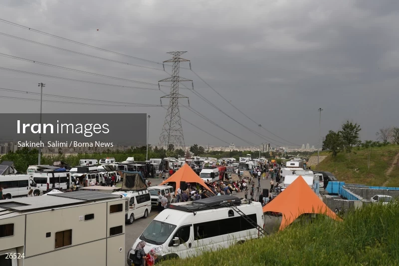 Camper travel cars gathering in Tehran