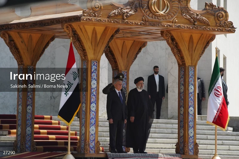 Ebrahim Raisi's official welcome to the President of Iraq