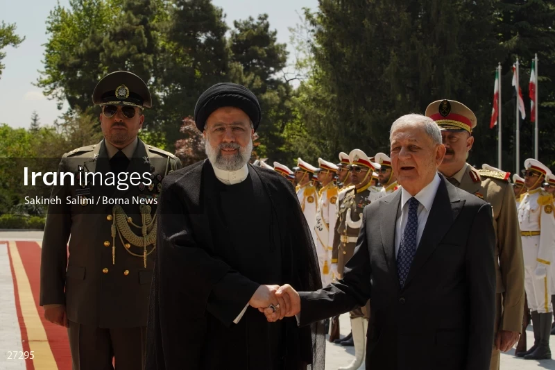 Ebrahim Raisi's official welcome to the President of Iraq