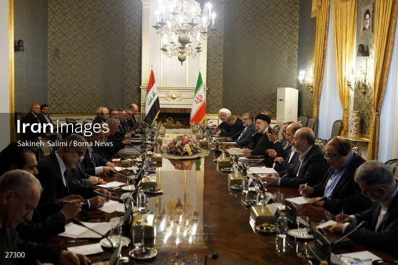 Ebrahim Raisi's official welcome to the President of Iraq
