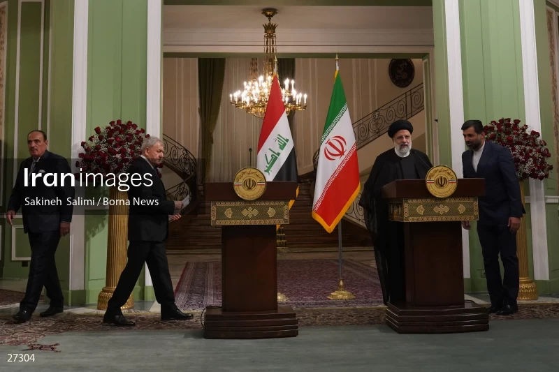 Ebrahim Raisi's official welcome to the President of Iraq