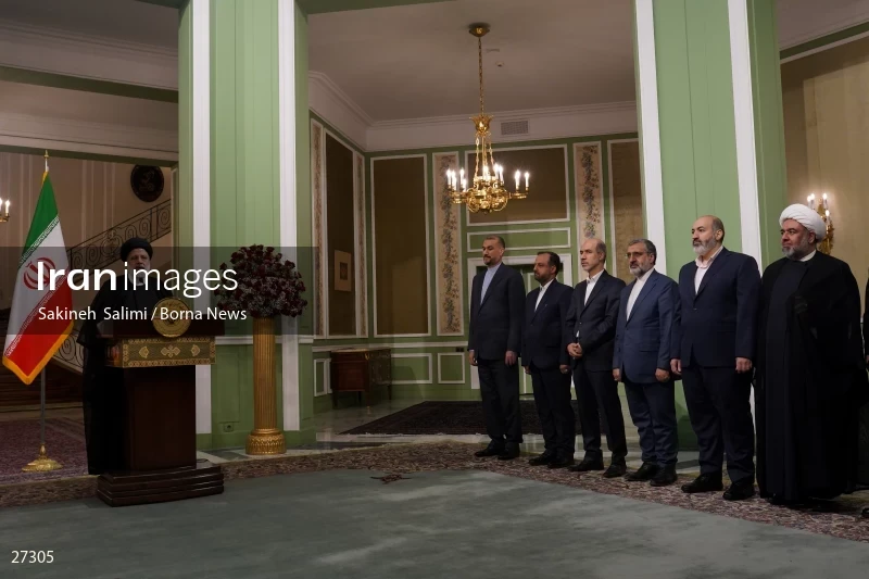 Ebrahim Raisi's official welcome to the President of Iraq