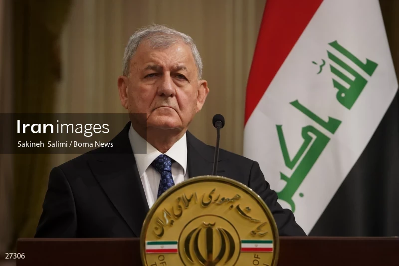 Ebrahim Raisi's official welcome to the President of Iraq