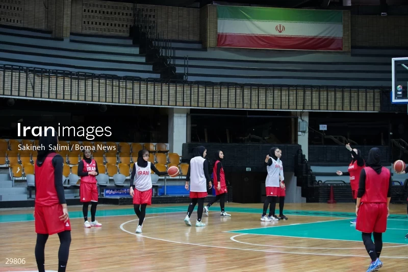 Iran women's national basketball team training