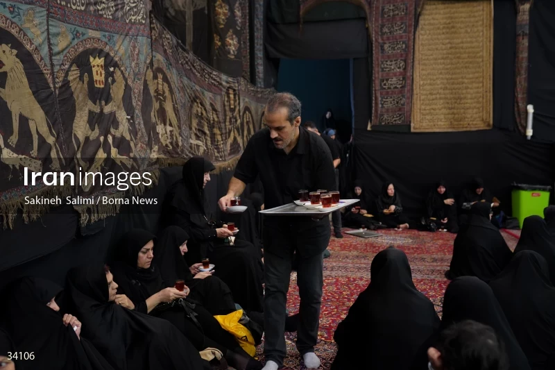 Mourning at Hosseinieh Sadat Akhavi in Tehran
