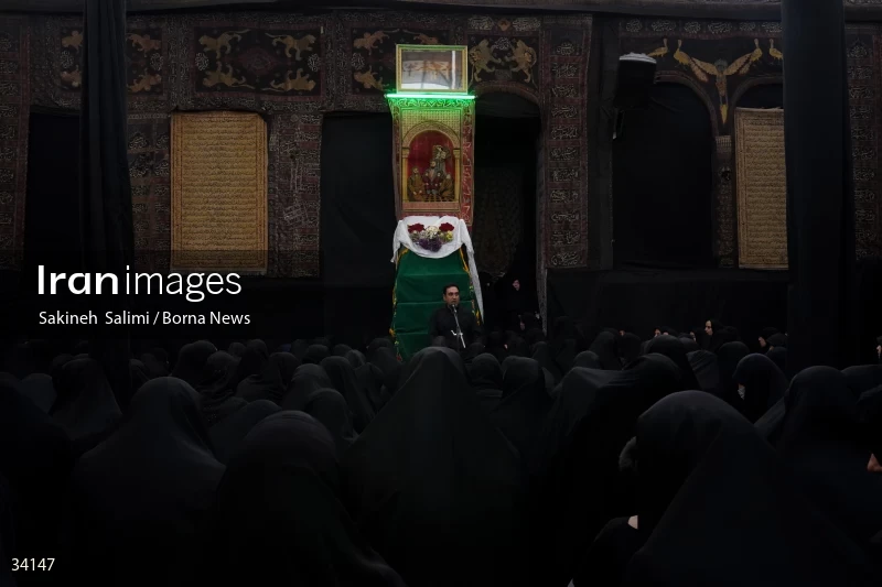 Mourning at Hosseinieh Sadat Akhavi in Tehran
