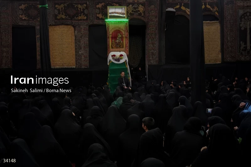 Mourning at Hosseinieh Sadat Akhavi in Tehran
