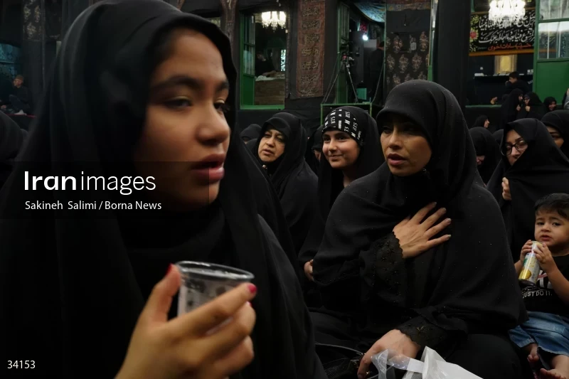 Mourning at Hosseinieh Sadat Akhavi in Tehran