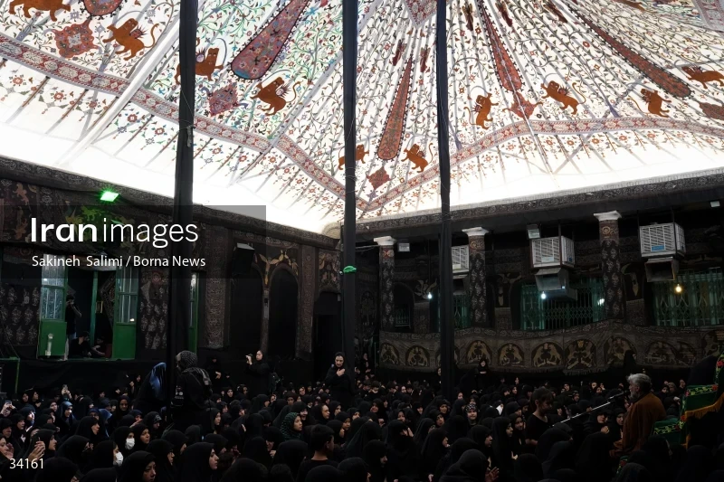 Mourning at Hosseinieh Sadat Akhavi in Tehran