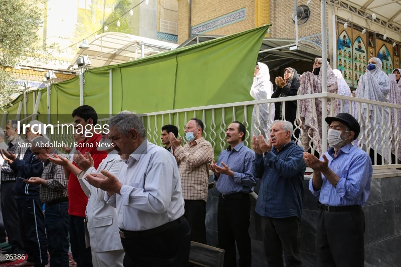 Iranians perform Eid al-Fitr prayers in Tehran