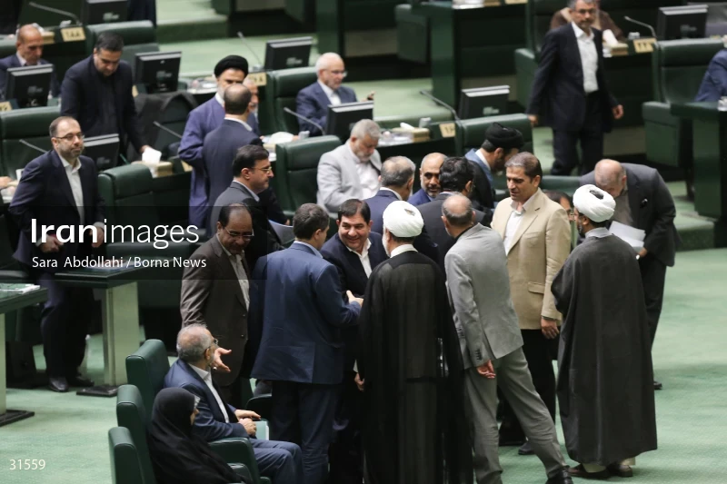 The meeting of Iranian Parliament to review the qualifications of the proposed Minister of Agriculture