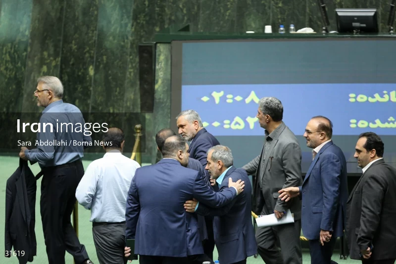 The meeting of Iranian Parliament to review the qualifications of the proposed Minister of Agriculture