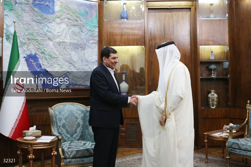 The meeting of the Minister of Labor of Qatar with the first vice president of Iran