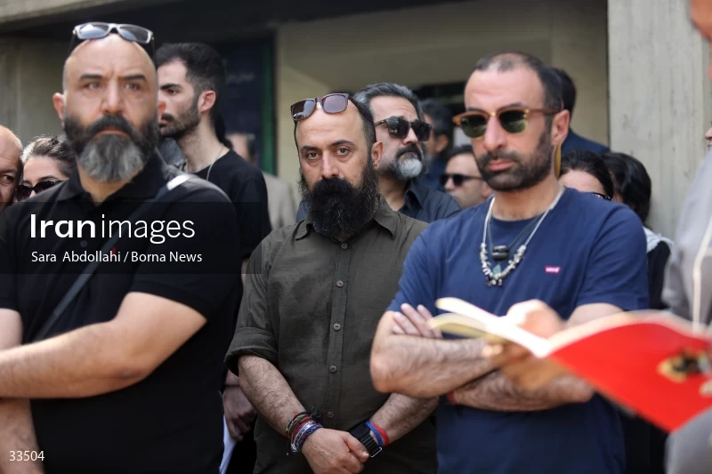 The funeral ceremony of Ahmadreza Ahmadi