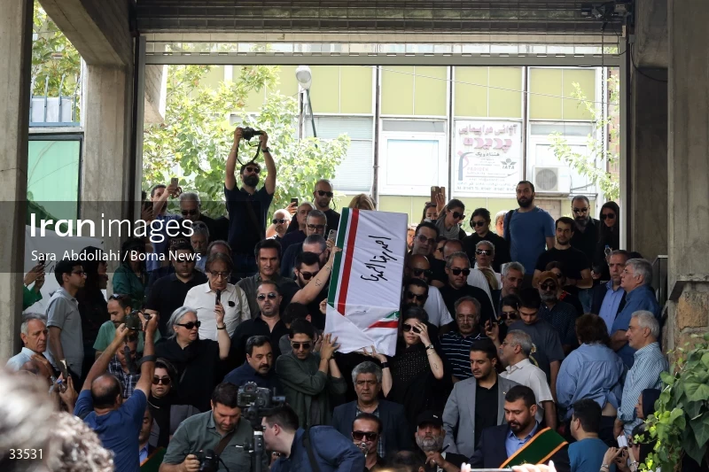 The funeral ceremony of Ahmadreza Ahmadi
