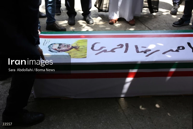The funeral ceremony of Ahmadreza Ahmadi
