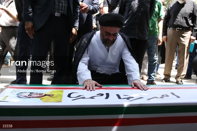 The funeral ceremony of Ahmadreza Ahmadi