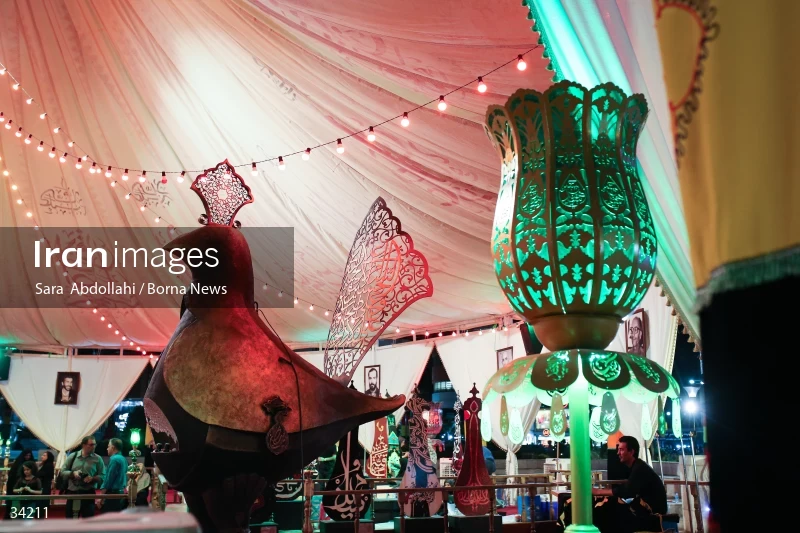 Mourning in the Ashurai tent of Haft Tir square in Tehran