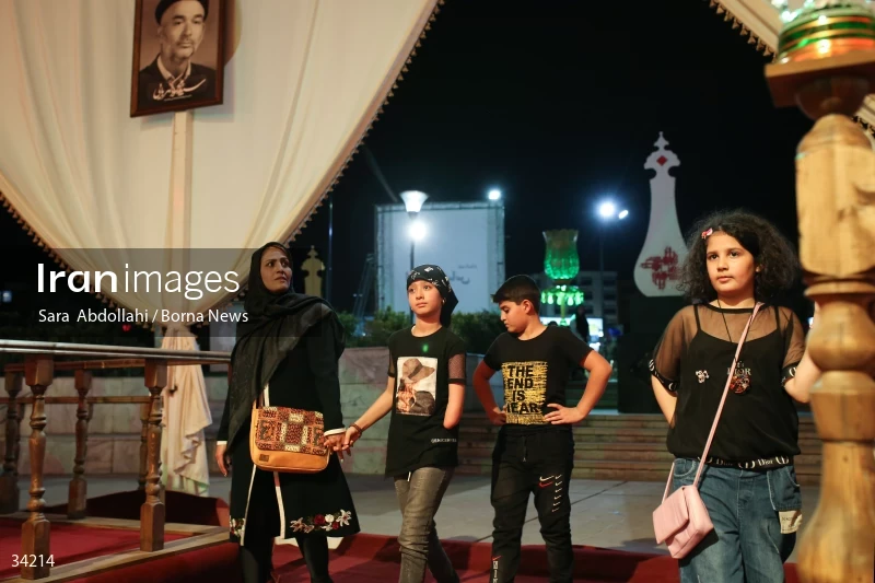 Mourning in the Ashurai tent of Haft Tir square in Tehran