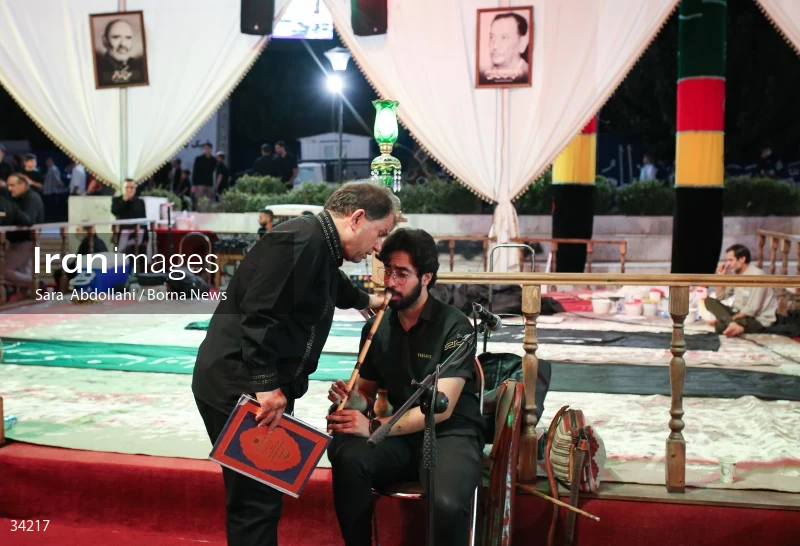 Mourning in the Ashurai tent of Haft Tir square in Tehran