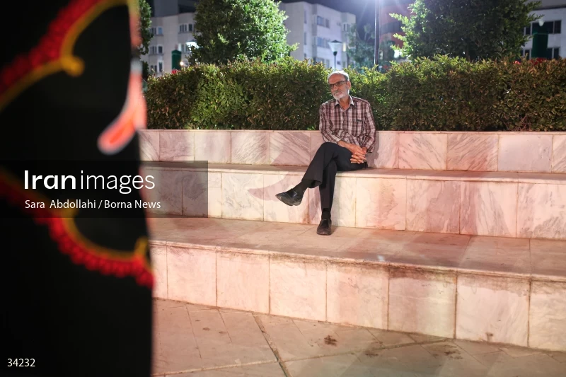Mourning in the Ashurai tent of Haft Tir square in Tehran