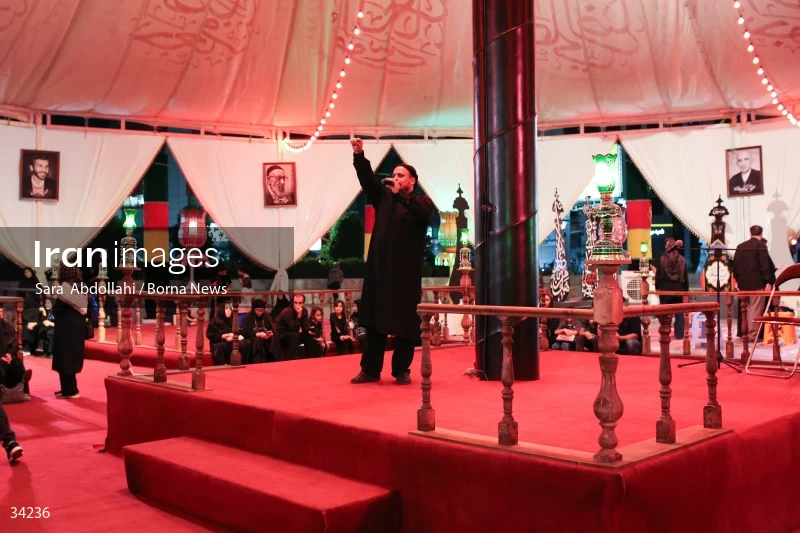 Mourning in the Ashurai tent of Haft Tir square in Tehran