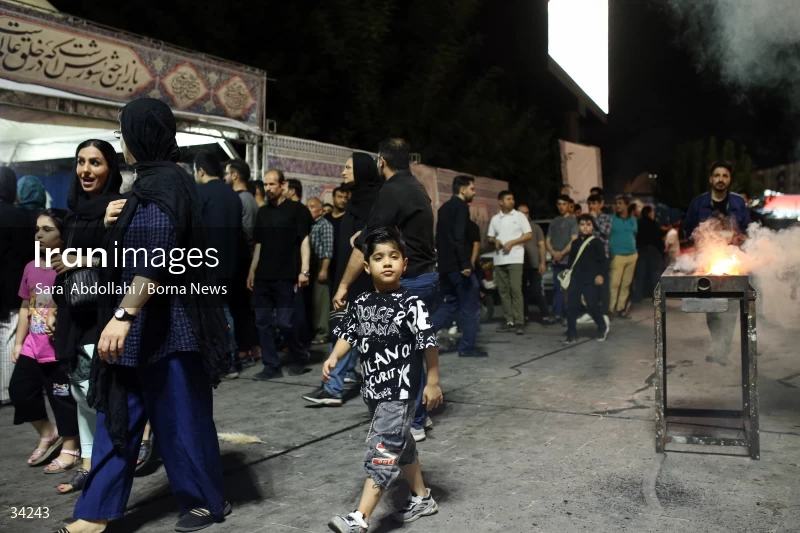 Mourning in the Ashurai tent of Haft Tir square in Tehran