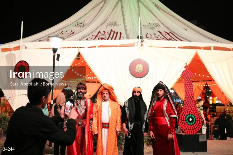 Mourning in the Ashurai tent of Haft Tir square in Tehran