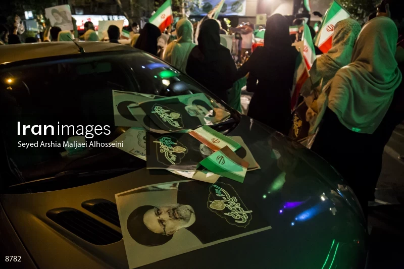 Supporters of Ebrahim Raisi in Tehran
