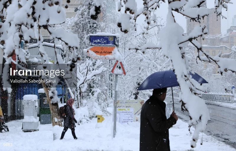 Tehran in snow