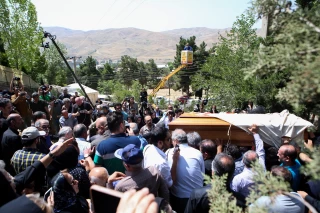 Funeral ceremony for Abbas Kiarostami in Lavasan