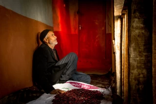 پیرمرد روستایی در استان مازندران