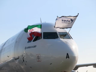 فرود اولین هواپیمای ایرباس A321 در فرودگاه مهرآباد تهران