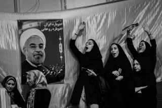 هواداران روحانی در زمان انتخابات سال 96