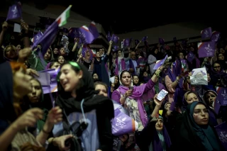 campaign rally in support of Hassan Rouhani