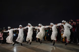 Performing cultural programs in Azadi Square on the first night of spring
