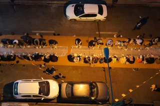 Iftar banquet ceremony in Tehran streets